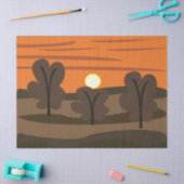 Sunrise Sky Scenic Landscape 薄葉紙 (クラフト)