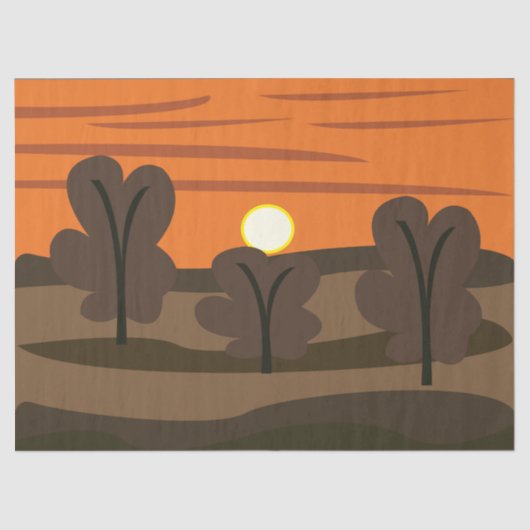 Sunrise Sky Scenic Landscape 薄葉紙 (正面)