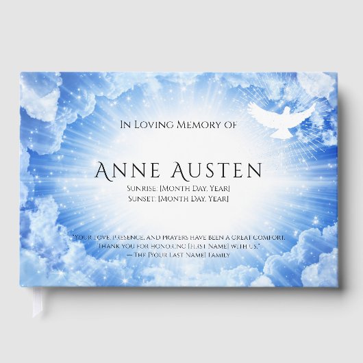 Sunrise & Sunset Funeral Guest Book ゲストブック (正面)