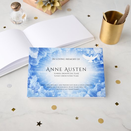 Sunrise & Sunset Funeral Guest Book ゲストブック (正面見開き)