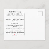 Sunrise to Sunset Funeral Invitation 案内ポストカード (裏面)