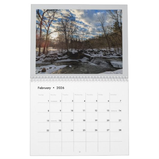 Sunrises and Sunsets 2026 カレンダー (2月 2026)