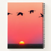 Sunrises Birds Flying High ピンク ノートブック (裏面)