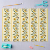 Sunrootフローラストライプオン（オフ白） 薄葉紙 (クラフト)