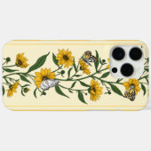 Sunrootフローラストライプオン（オフ白） Case-Mate iPhoneケース (裏面 (横))