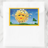 SUNS! SUNSHINE! SUNNY DAY OF GOLF! 長方形シール (バッグ)