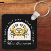 Sunscreen spf sun uv protection reminder quotes キーホルダー (裏面)