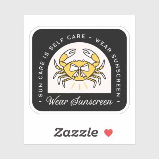 Sunscreen spf sun uv protection reminder quotes シール (シート)