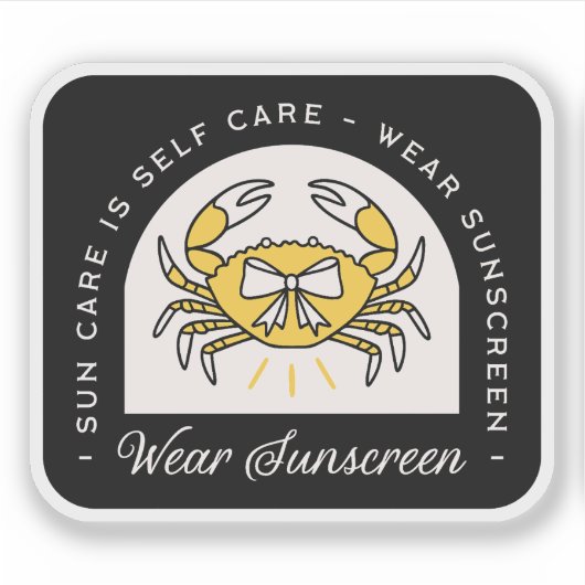 Sunscreen spf sun uv protection reminder quotes シール (正面)