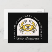 Sunscreen spf sun uv protection reminder quotes ポストカード (正面/裏面)