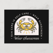 Sunscreen spf sun uv protection reminder quotes ポストカード (正面)