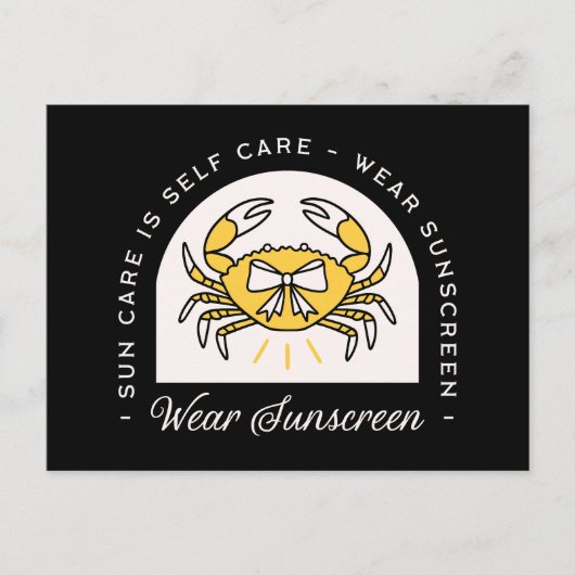 Sunscreen spf sun uv protection reminder quotes ポストカード (正面)