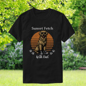 SunSetフェッチ/ゴールデンリトリバー Tシャツ