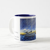 sunset湖のコーヒー・マグ ツートーンマグカップ (正面左)