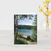 sunset湖のメッセージカードの夏 カード (黄色い花)