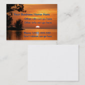 sunset湖の木の名刺 名刺 (正面/裏面)