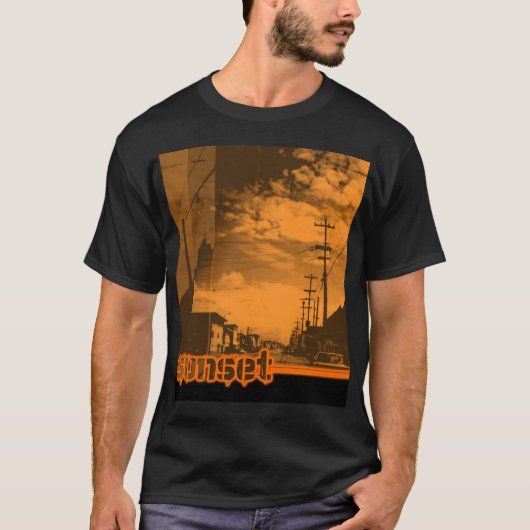 sunset7 -黒の… tシャツ (正面)