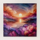 Sunset Alcohol Ink ジグソーパズル (縦)