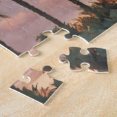 Sunset and Palm Trees Tropical Vibe Art Puzzle ジグソーパズル (側面)