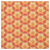 Sunset Asanoha - Traditional Japanese Pattern ファブリック (見本)