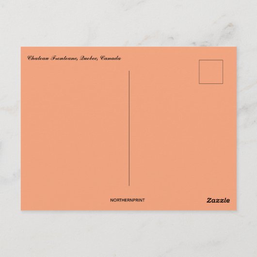 Sunset at Chateau Frontenac Quebec Canada ポストカード (裏面)