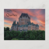 Sunset at Chateau Frontenac Quebec Canada ポストカード (正面)