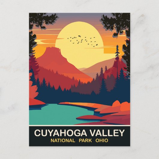 Sunset at Cuyahoga Valley, Ohio, Travel ポストカード (正面)