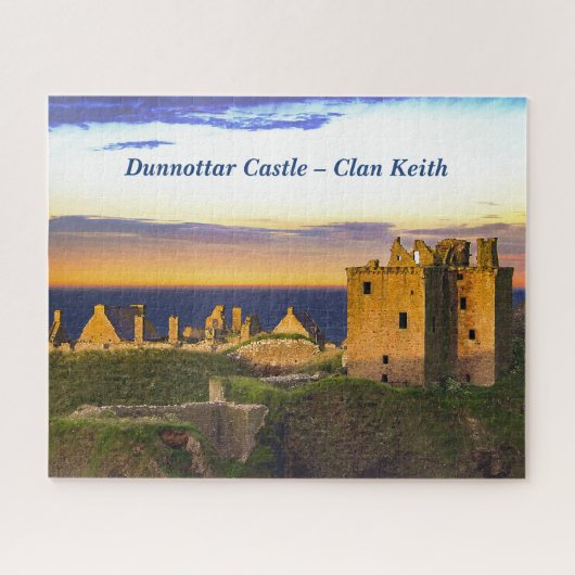 Sunset At Dunnottar Castle – スコティッシュクランキース ジグソーパズル (横)