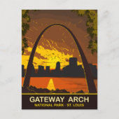 Sunset at Gateway Arch, St Louis,旅行 ポストカード (正面)