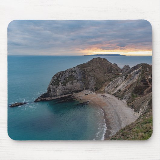 Sunset at Jurrasic Coast, England, UK マウスパッド (正面)
