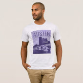 Sunset at Lady Bird Lake Austinテキサス州Tシャツ Tシャツ (正面フル)