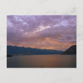 Sunset at Lake Wakatipu, Queenstown, NZ ポストカード