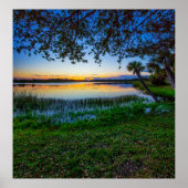 Sunset at Lake Zobel, George LeStrange Preserve ポスター (正面)