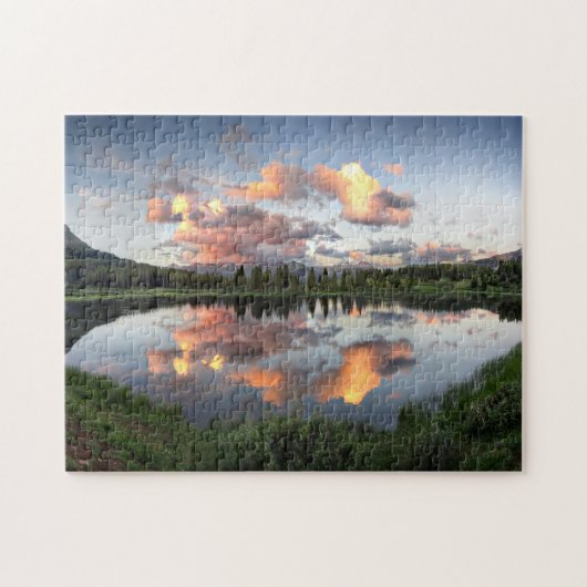 Sunset at Little Moras Lake - Colorado Trail ジグソーパズル (横)