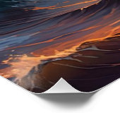 sunset at ocean wall art ポスター (コーナー)