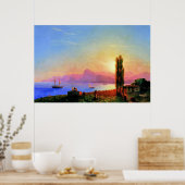 Sunset at Sea、アート素晴らしby Ivan Aivazovsky ポスター (キッチン)