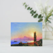 Sunset at Sea、アート素晴らしby Ivan Aivazovsky ポストカード (スタンド正面)