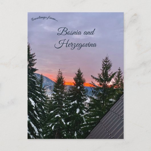 Sunset at Sisava Bosnia and Herzegovina ポストカード (正面)