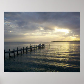 Sunset at the Dock in Southern Maryland poster ポスター