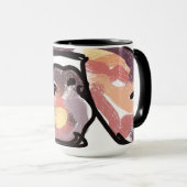 Sunset Autumn squirrel マグカップ (正面右)