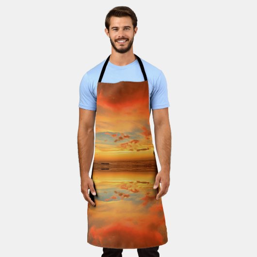 Sunset Beach Apron エプロン (着用した状態)
