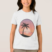 Sunset Beach Badge  トライブレンドＴシャツ (正面)