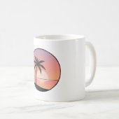Sunset Beach Badge Mug  コーヒーマグカップ (正面右)