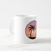 Sunset Beach Badge Mug  コーヒーマグカップ (正面左)