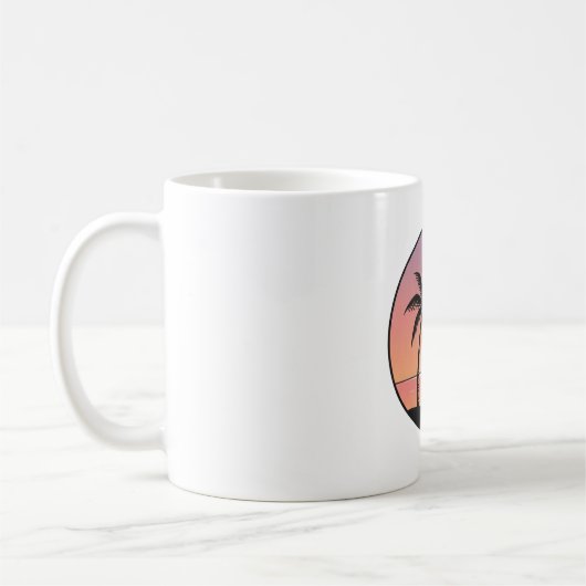 Sunset Beach Badge Mug  コーヒーマグカップ (左)