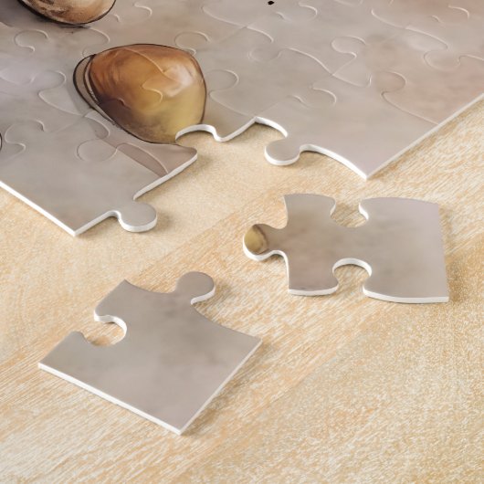 Sunset Beach Boardwalk Watercolor ジグソーパズル (側面)