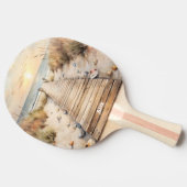 Sunset Beach Boardwalk Watercolor 卓球ラケット (横)