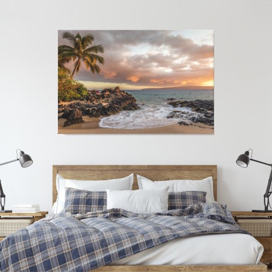 Sunset Beach Canvas Print 12 キャンバスプリント (インサイチュ (寝室))