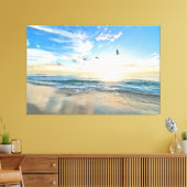 Sunset Beach Canvas Print Picture 15 キャンバスプリント (インサイチュ (リビング))