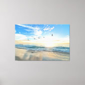 Sunset Beach Canvas Print Picture 15 キャンバスプリント (正面)